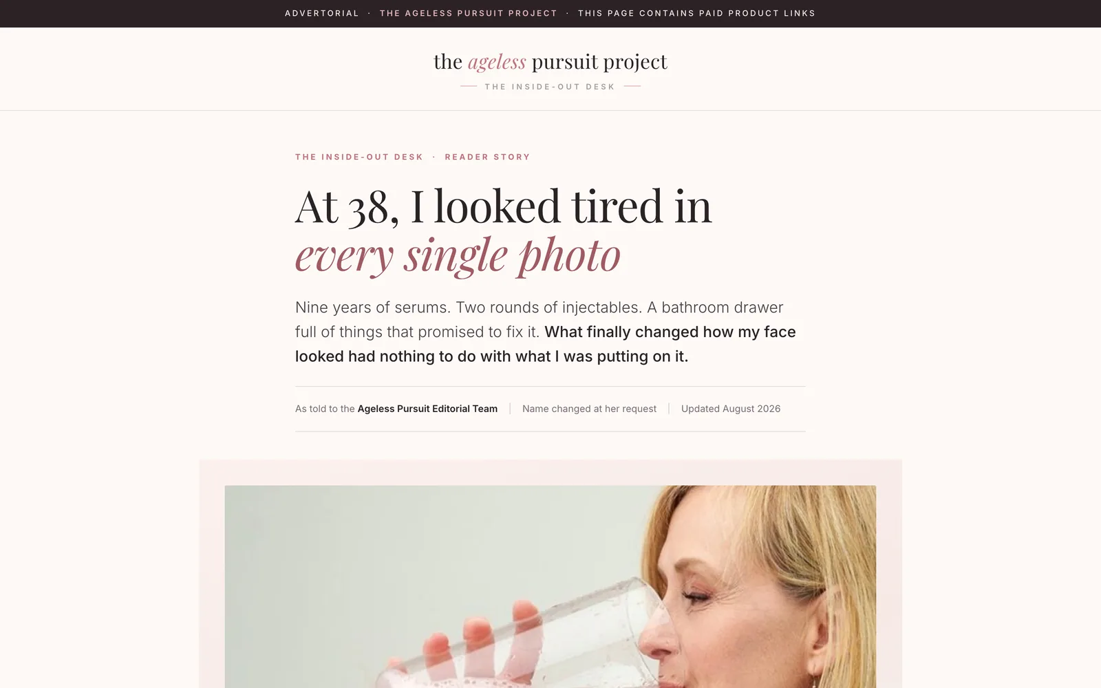 Ageless Pursuit reader story page