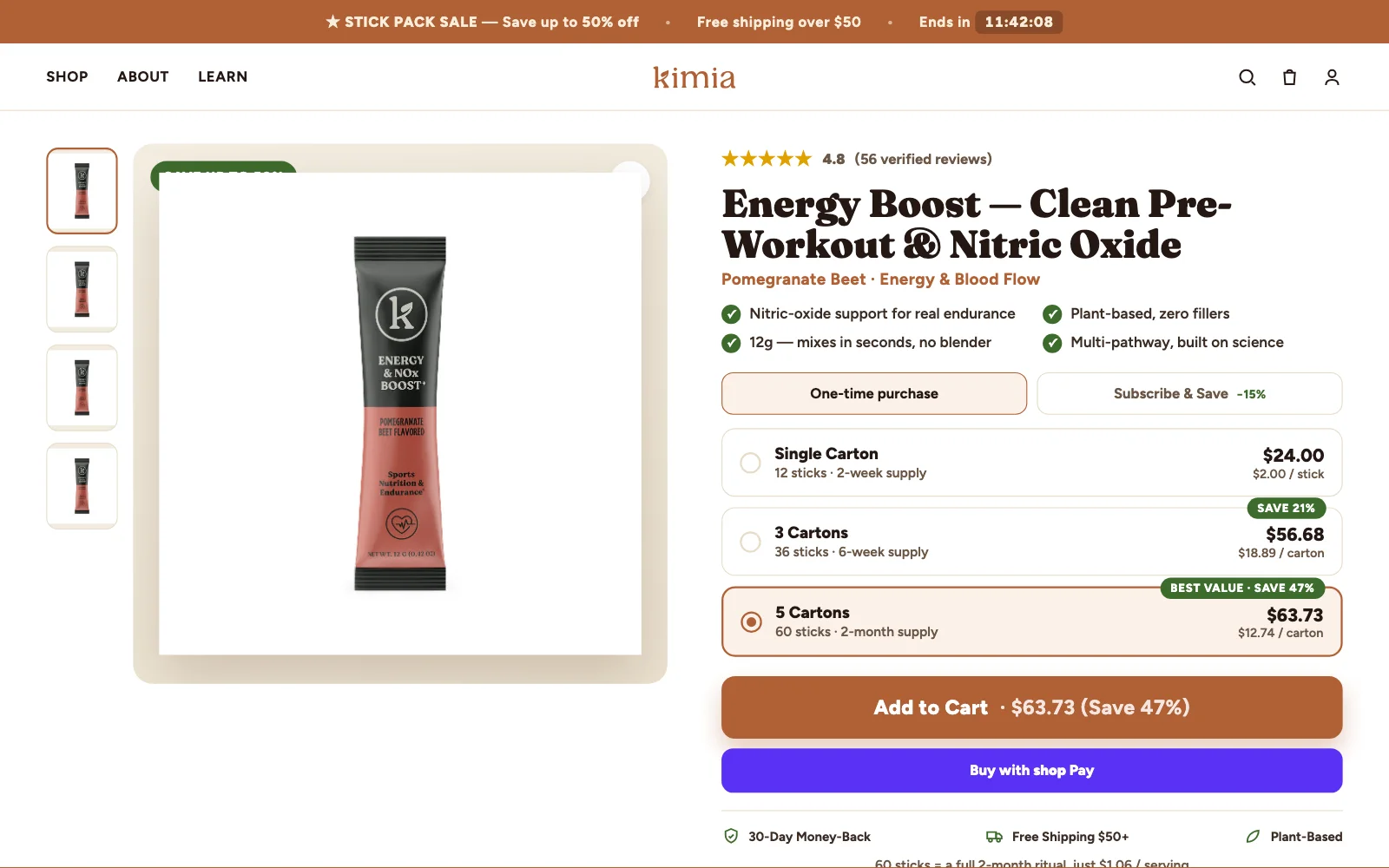 Kimia Energy Boost product page